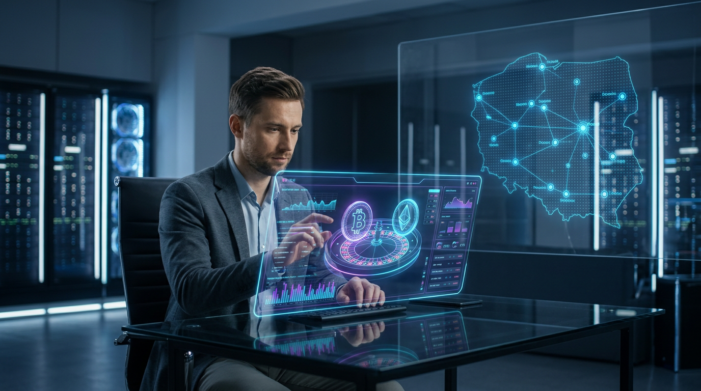 Futurystyczne kasyno kryptowalutowe 2026 z interfejsami blockchain